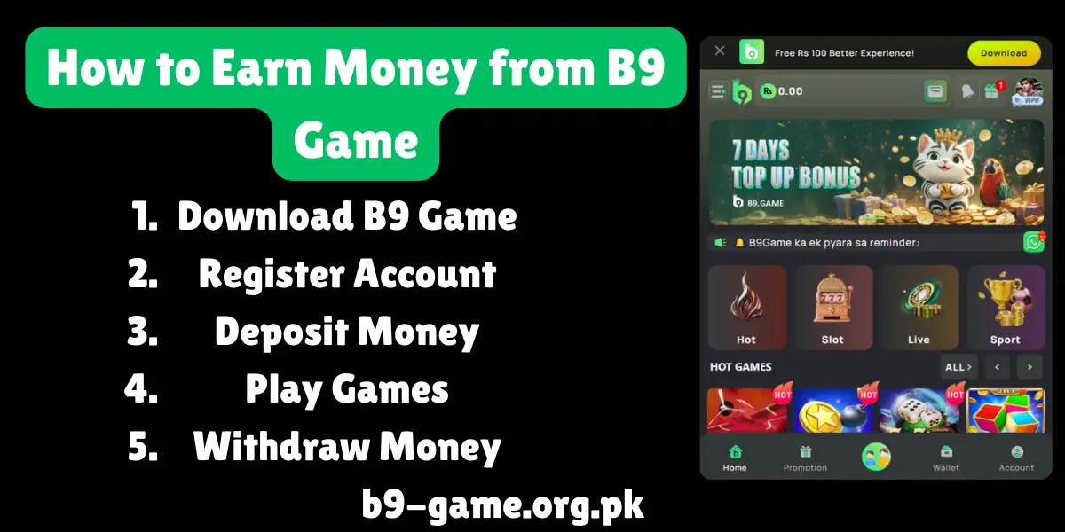 Play B9 game for earning money